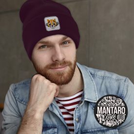 MANTARO Beanie kötött sapka - LILA TIGRIS