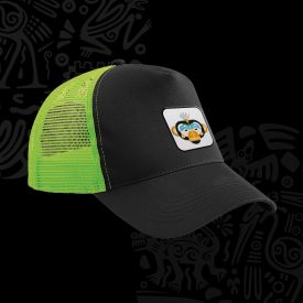 MANTARO Trucker Cap - Black Limegreen Monkey