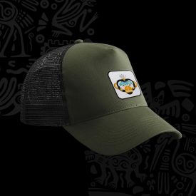 MANTARO Trucker Cap - Black Olivegreen Monkey